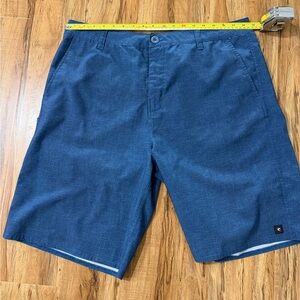 Rip Curl Mens Textured Blue Curl "Boardwalk" hybrid shorts size 38 outdoors golf
